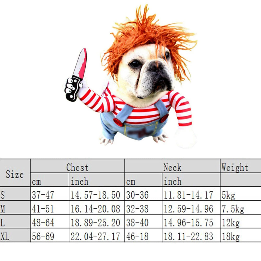 Halloween Dog Clothes Funny Pet Dogs Cosplay Costumes Set Christmas Dog Costume Comical Outfits for Pet Cat Puppy Party Clothing