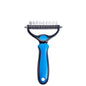 Pet Deshedding Brush - Double-Sided Undercoat Rake for Dogs & Cats - Shedding Comb and Dematting Tool for Grooming, Extra Wide