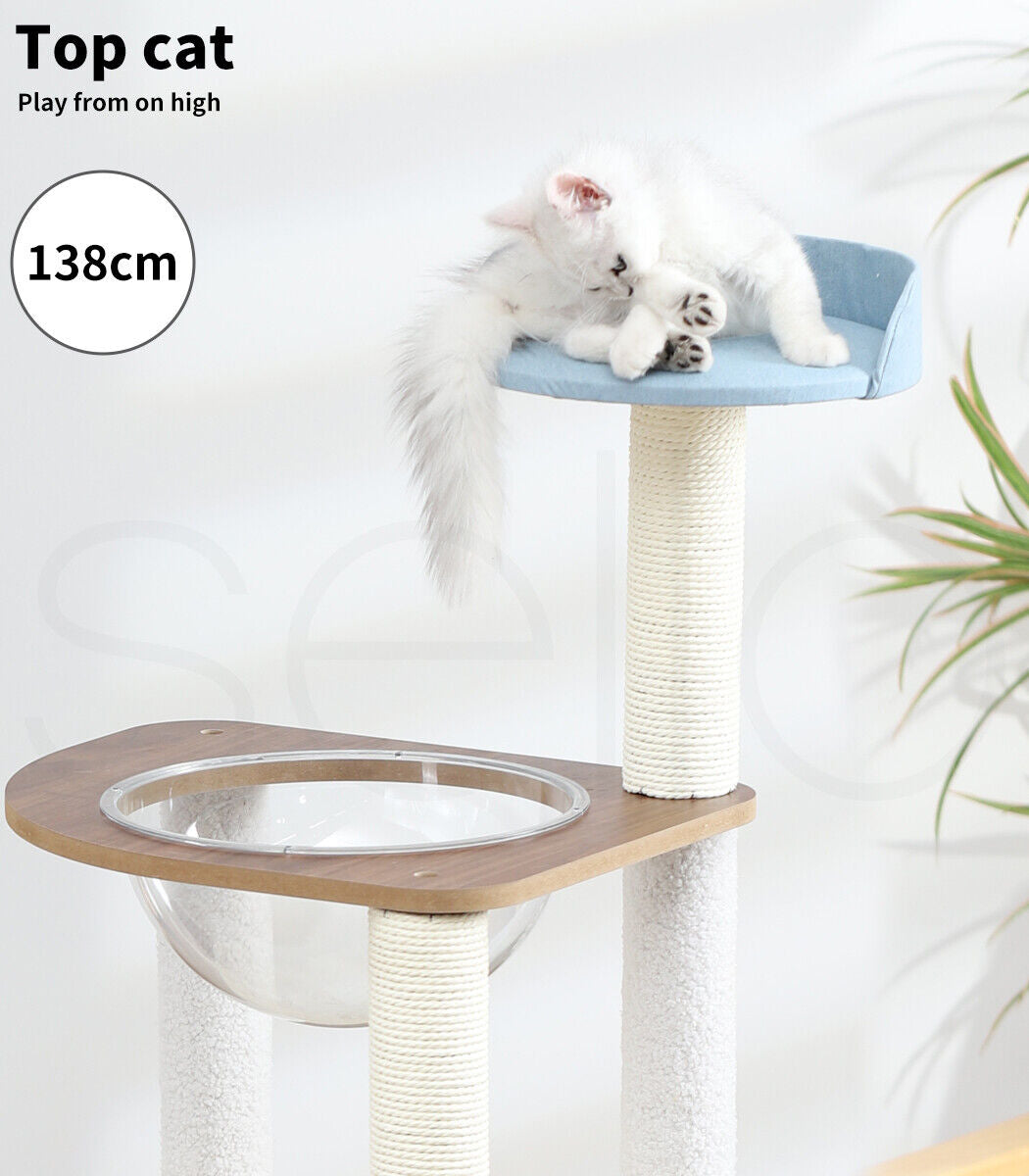 Pawz Cat Tree Scratching Post Scratcher Cats Tower Wood Furniture House 138Cm