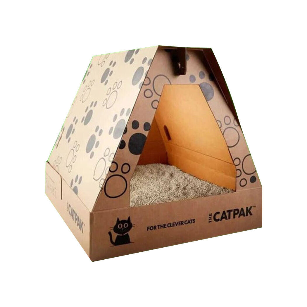 Portable Cat Litter Box 2X 3L Cat Litter Value Pack Absorbent 100% Biodegradable